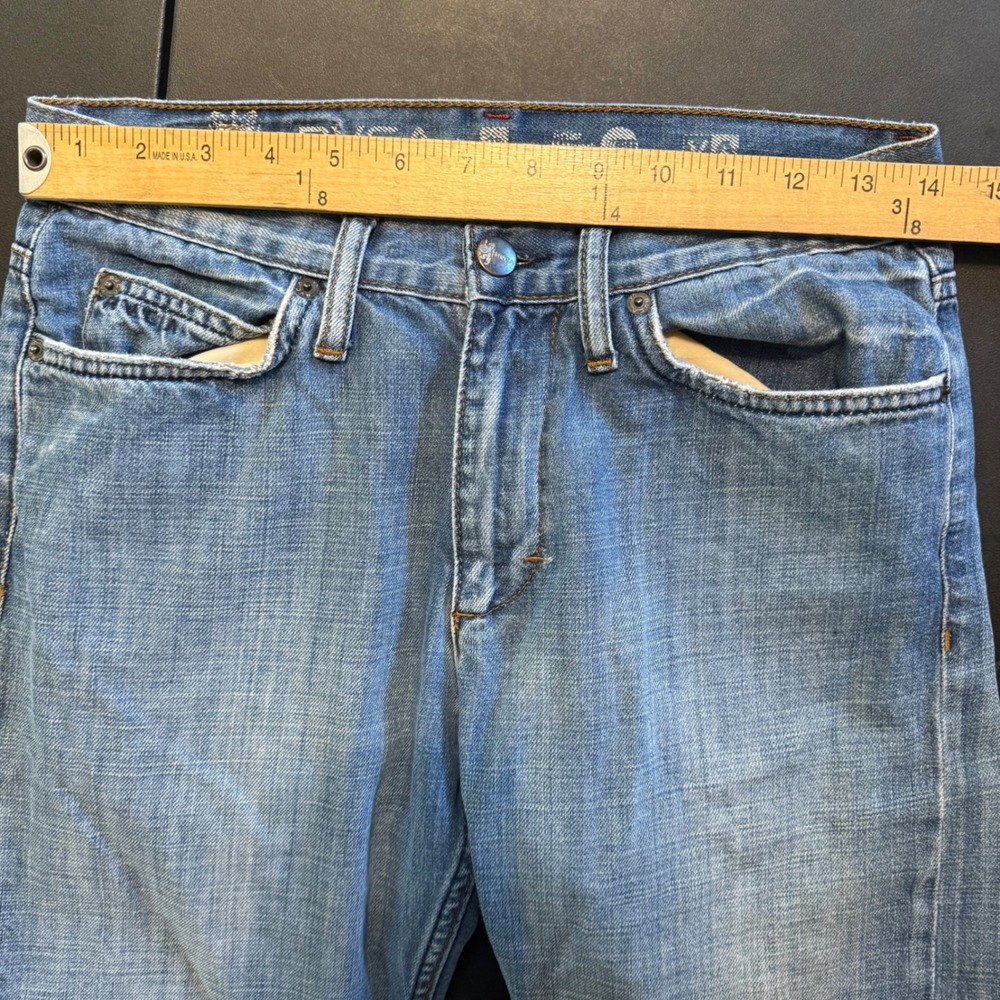RVCA Artist Network Program Jeans Mens 28 Light Blue Excellent Straight Leg ANP - Picture 3 of 13